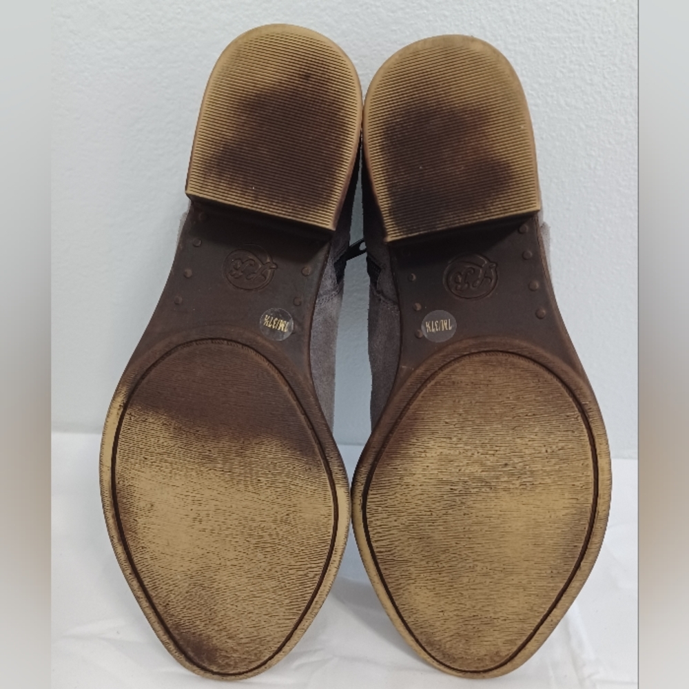 LUCKY BRAND suede ankle boots boots zip-up gray size 7m-(37.1/2) soft leather - Picture 6 of 11